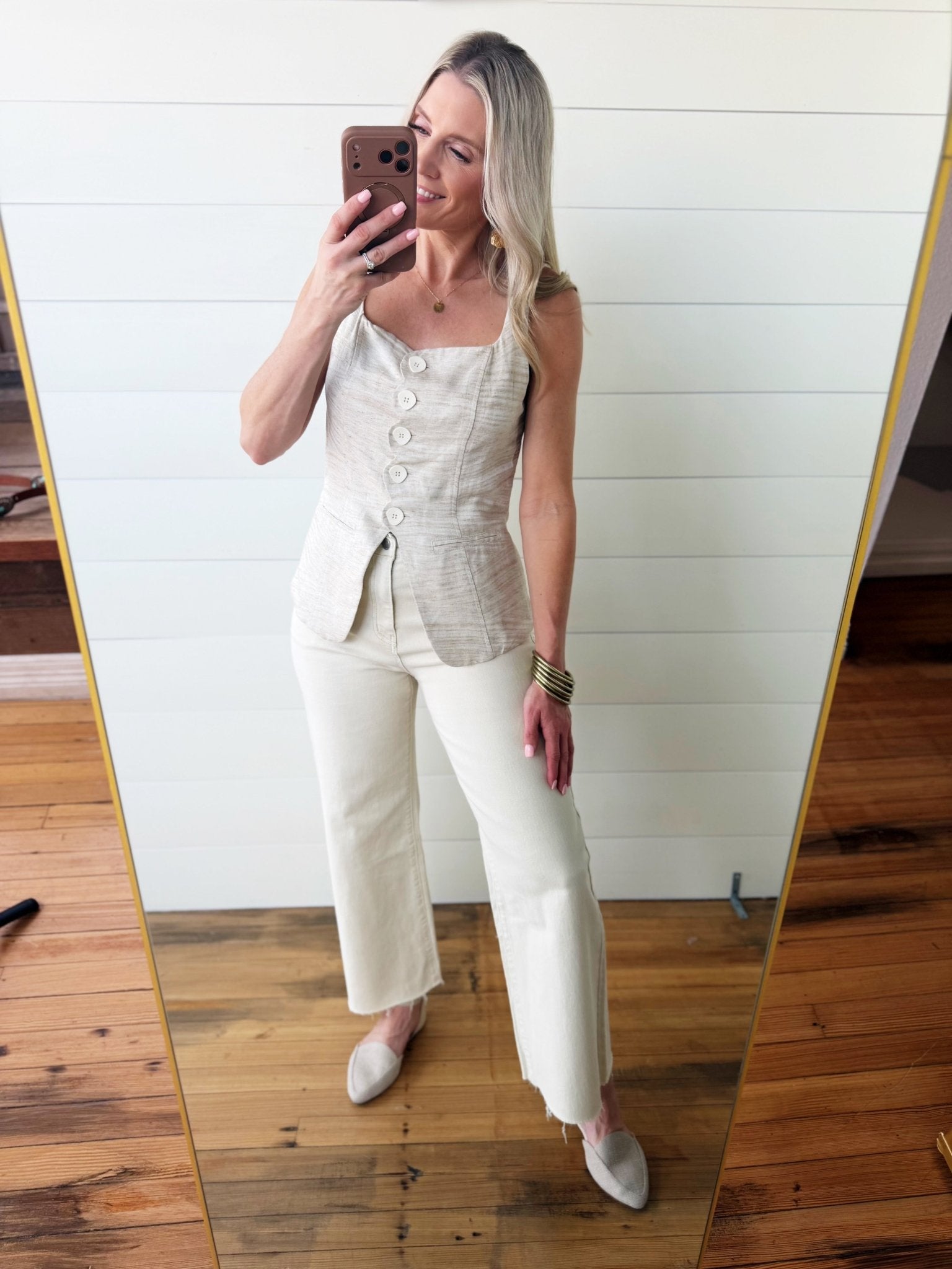 Habitual Denver Wide Leg Crop Jean In Stone - Infinity Raine