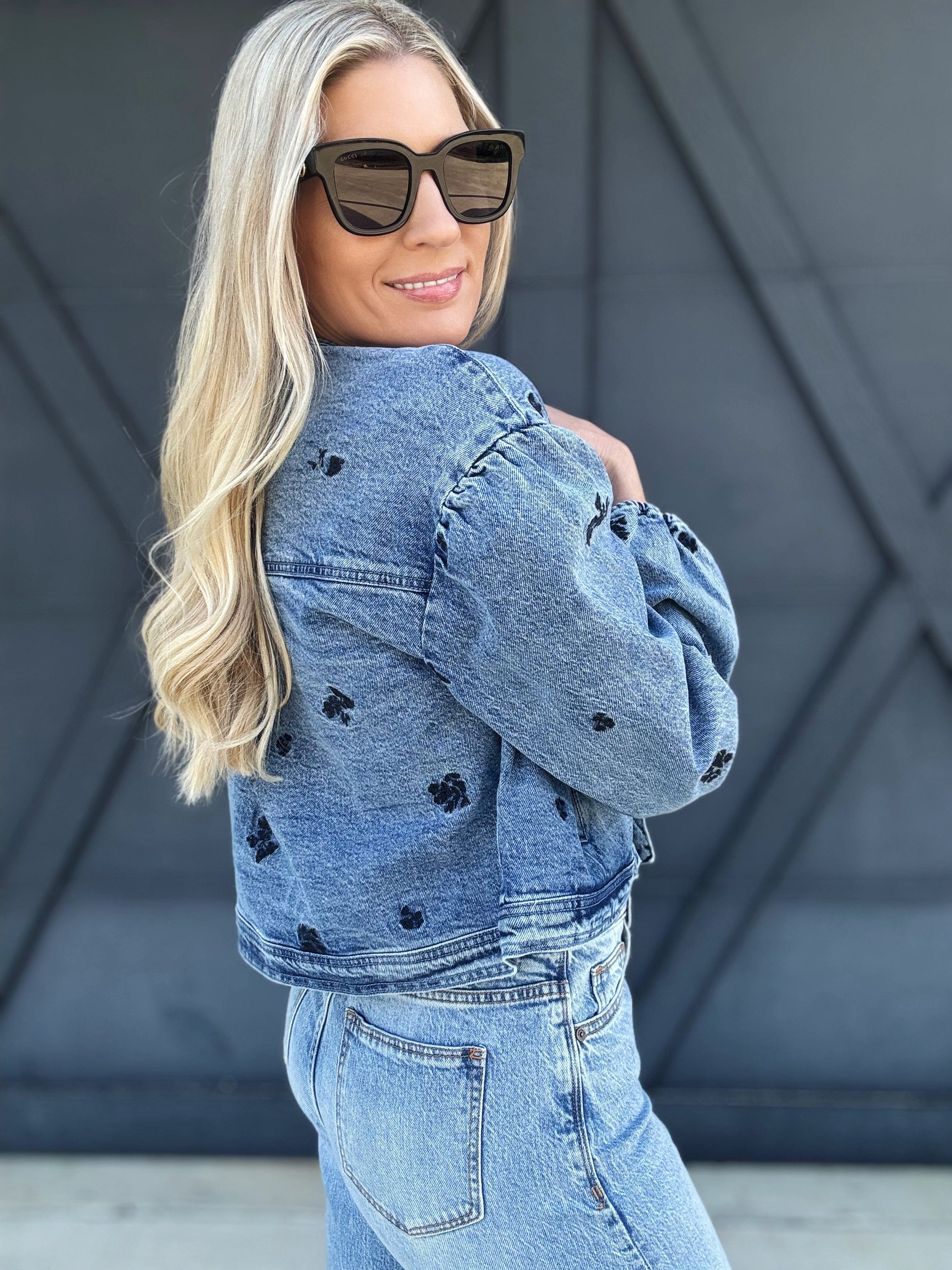 Habitual Embroidery Jacket In Seafarer - Infinity Raine