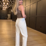 Hancock Laredo Relaxed Ankle Pant In Tocuyo White - Infinity Raine