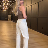 Hancock Laredo Relaxed Ankle Pant In Tocuyo White - Infinity Raine