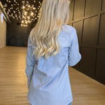 Hancock Austin Relaxed Button Down Shirt In Oxford Blue - Infinity Raine