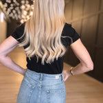 Hancock Bedford Crewneck Bodysuit In Black - Infinity Raine
