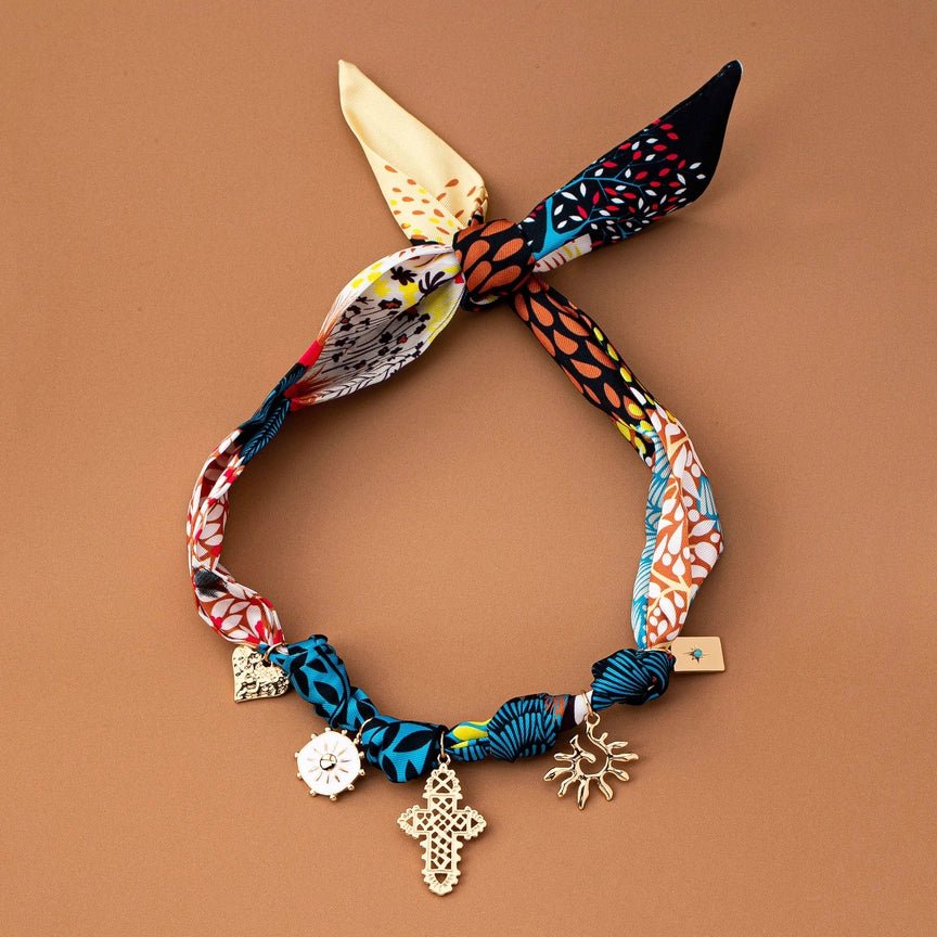 Handmade Animal Design Scarf Necklace-Cross Heart - Infinity Raine