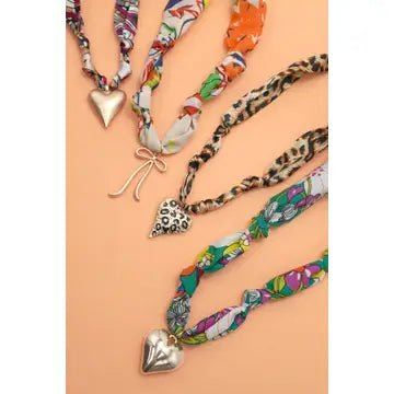 Handmade Scarf Charm Necklace - Infinity Raine