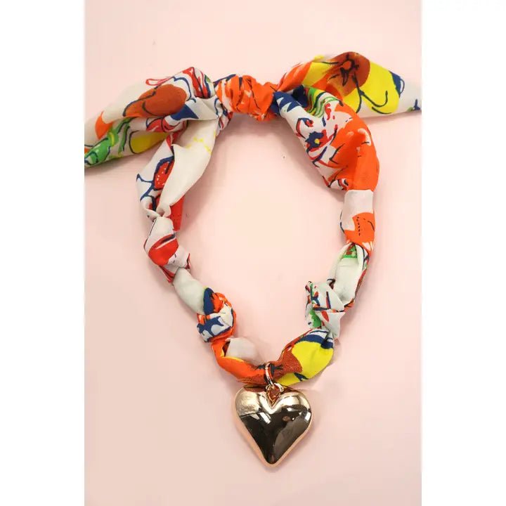 Handmade Scarf Charm Necklace - Infinity Raine