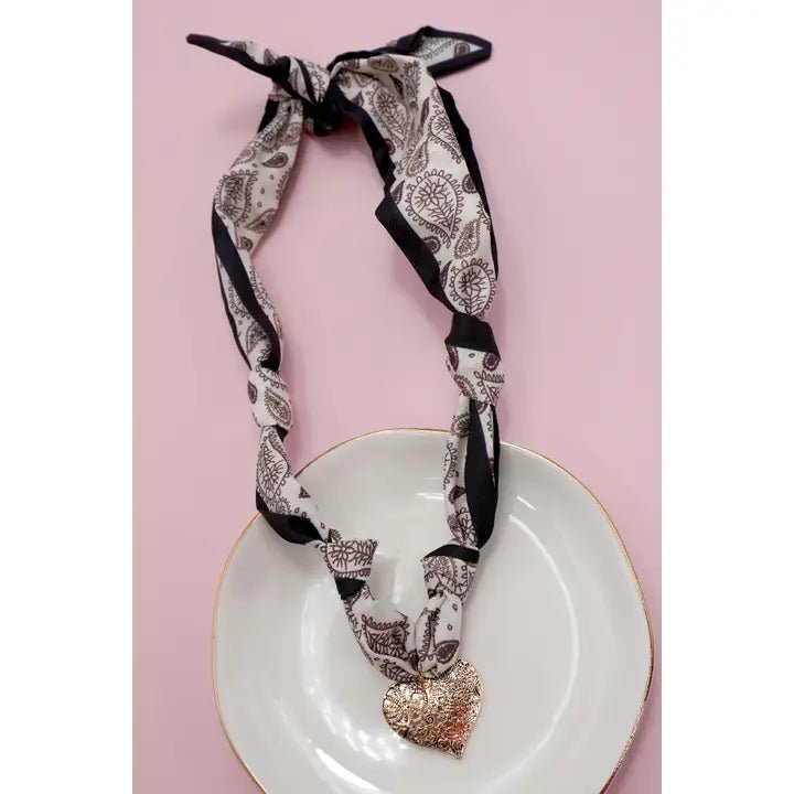 Handmade Scarf Charm Necklace - Infinity Raine