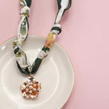 Handmade Scarf Charm Necklace - Infinity Raine