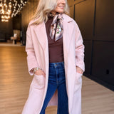 Hayley Open Coat In Light Pink - Infinity Raine