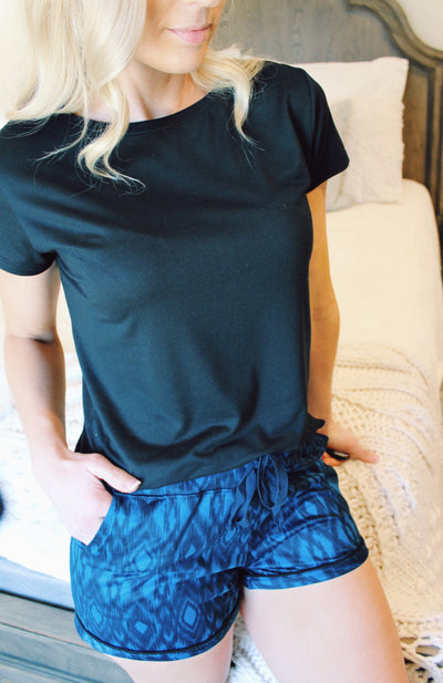 Hello Mello Breakfast In Bed Lounge Shorts-Aztec - Infinity Raine