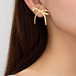 Herrington Chain Bow Tie Earrings In Multi - Infinity Raine