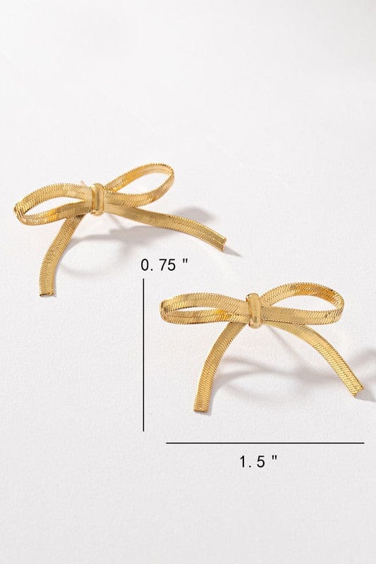 Herrington Chain Bow Tie Earrings In Multi - Infinity Raine