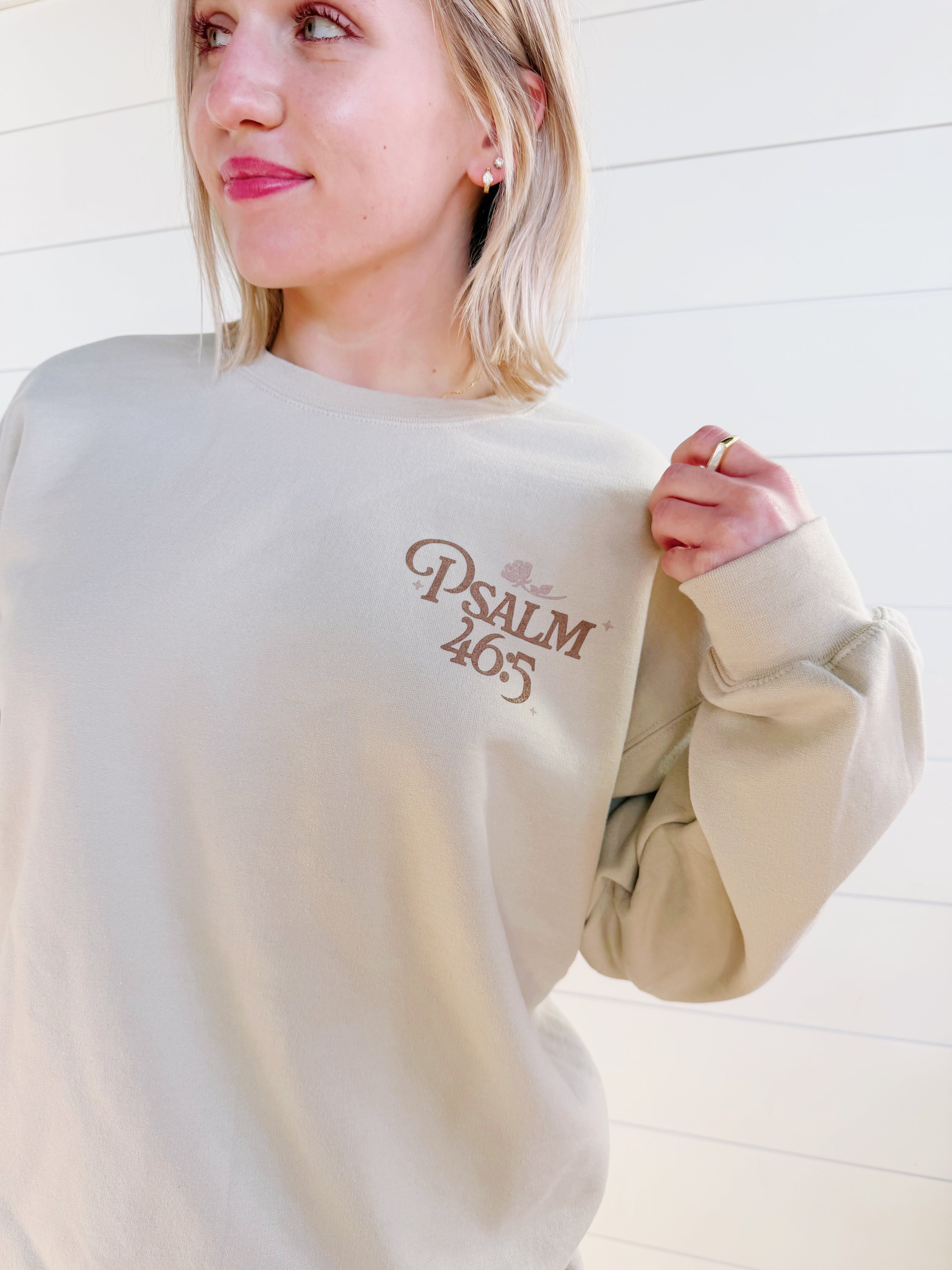 Hey Jude Graphic Tees Tops - Sweatshirts God IS Within Her Crewneck Sweatshirt In Bone