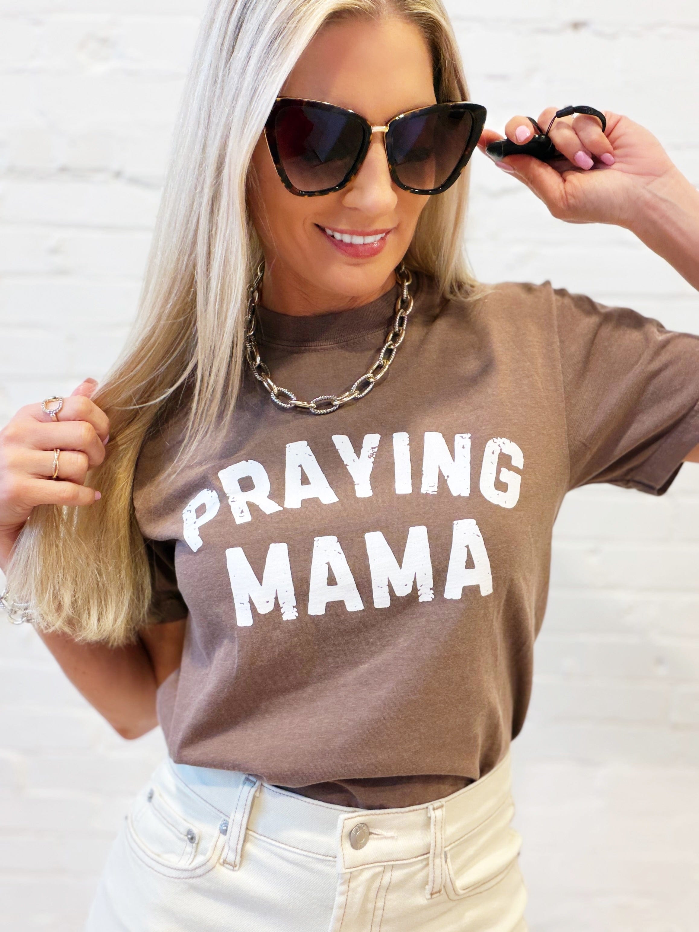 Praying Mama Tee In Espresso - Infinity Raine