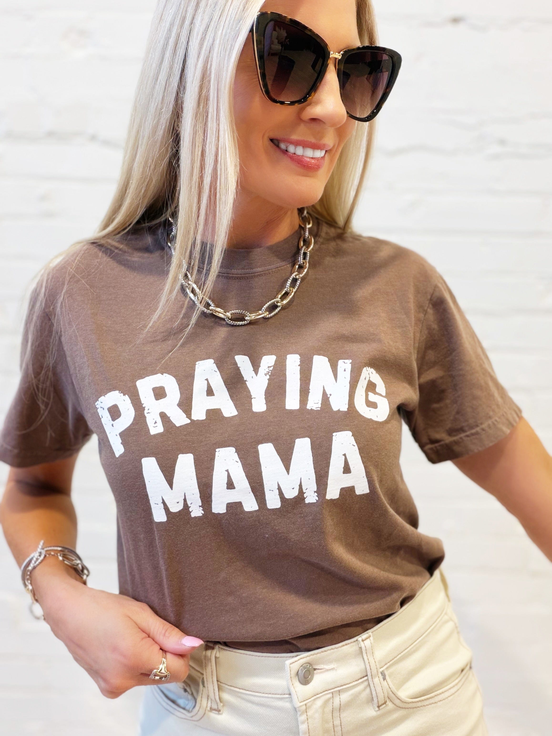 Praying Mama Tee In Espresso - Infinity Raine