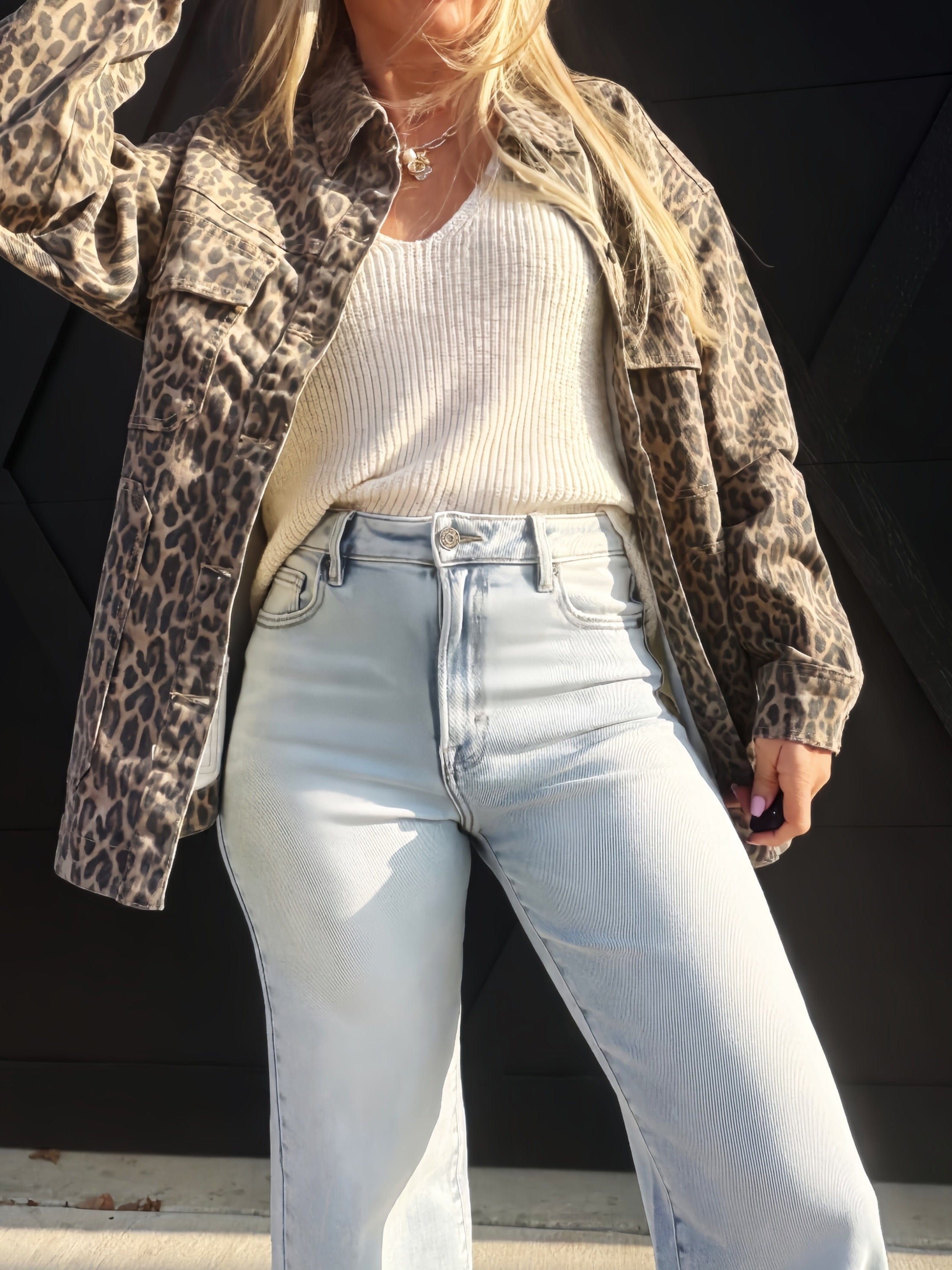 Nori Clean Stretch Wide Leg Jean In Light Wash by Hidden Jeans - Infinity Raine