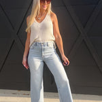 Nori Clean Stretch Wide Leg Jean In Light Wash by Hidden Jeans - Infinity Raine