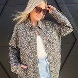 Cheetah Print Oversized Shacket by Hidden Jeans - Infinity Raine