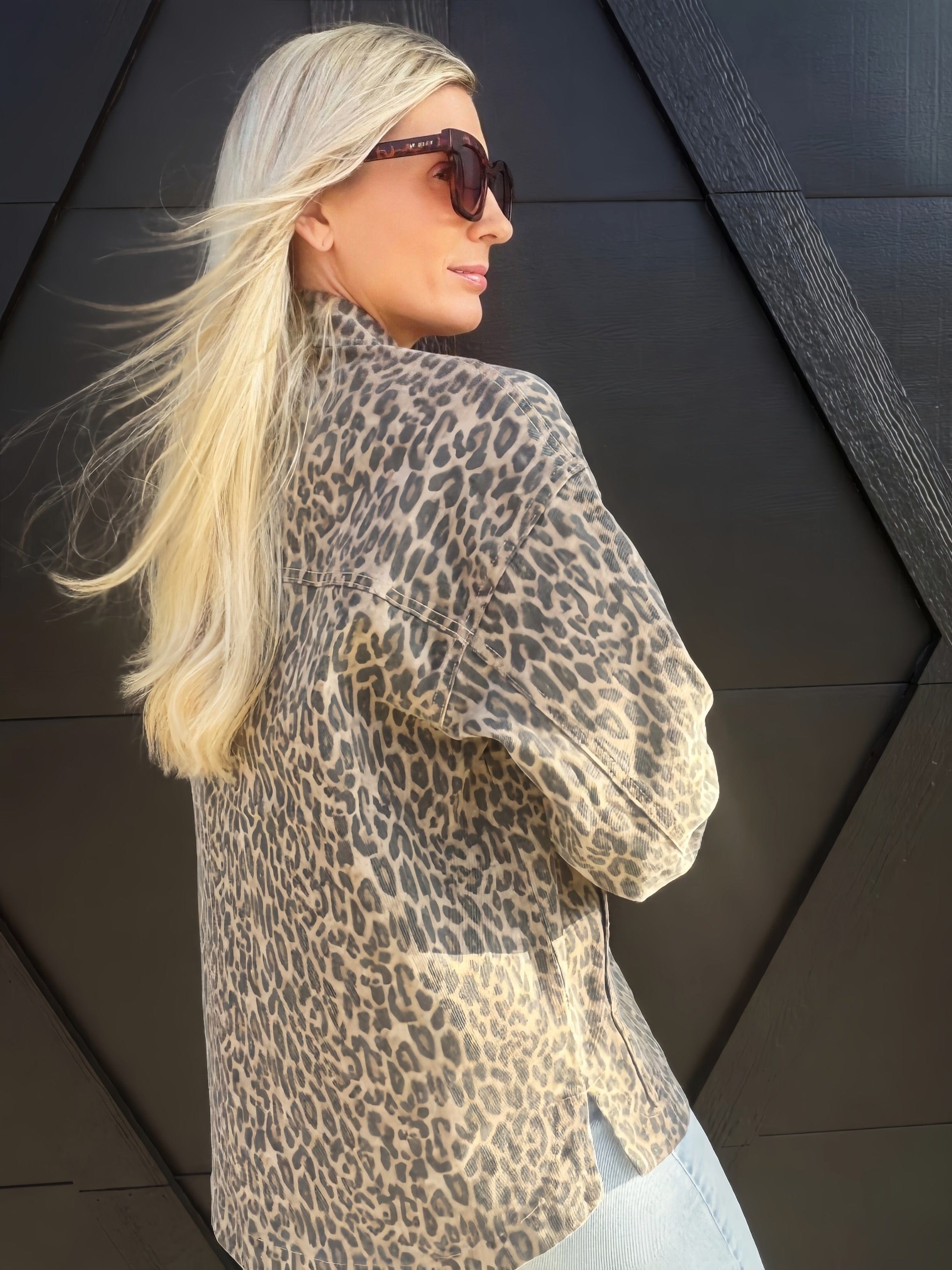 Cheetah Print Oversized Shacket by Hidden Jeans - Infinity Raine