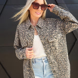 Cheetah Print Oversized Shacket by Hidden Jeans - Infinity Raine