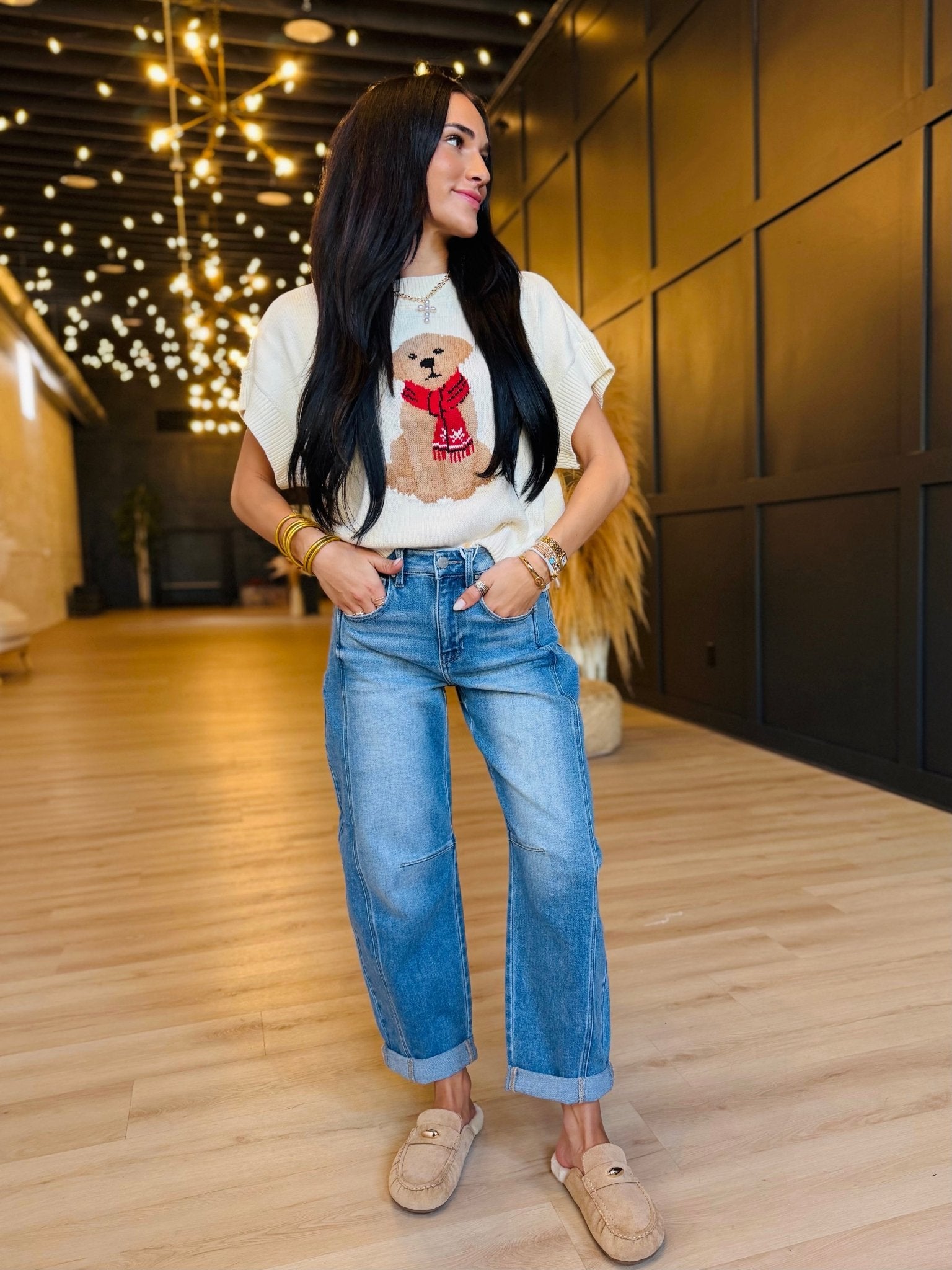High Rise Crop Barrel Cuffed Stretchy Jeans - Infinity Raine