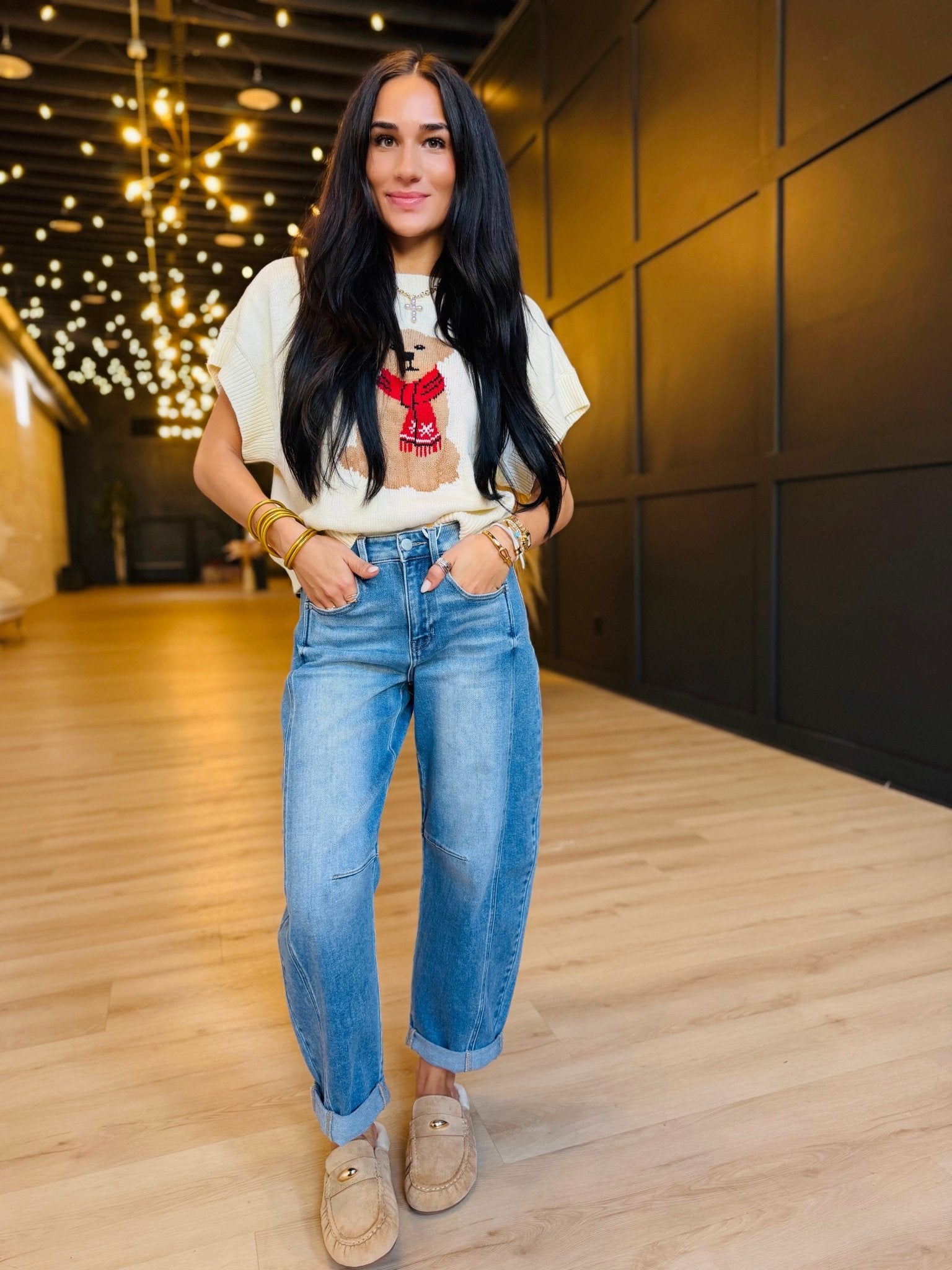 High Rise Crop Barrel Cuffed Stretchy Jeans - Infinity Raine