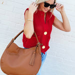 Hobo Tote Bag In Camel - Infinity Raine