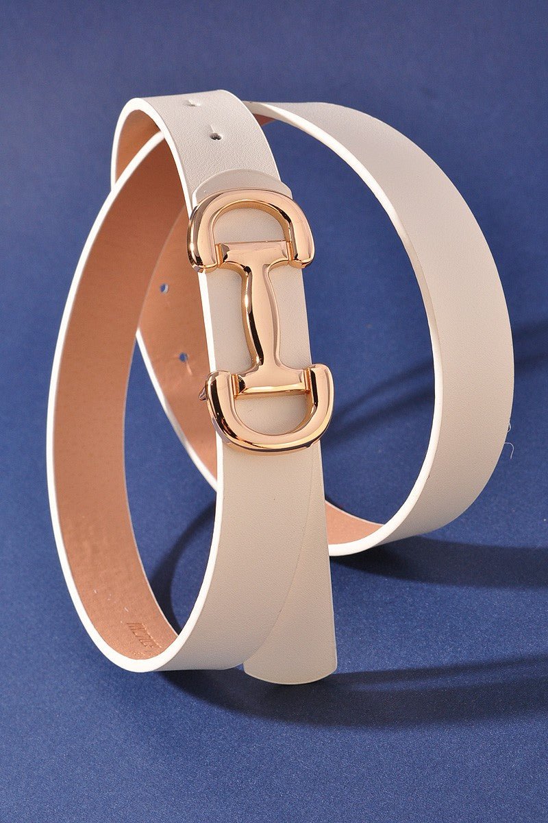Horse Bit Buckle Skinny Belt - Infinity Raine