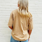 Merica Oversized Graphic In Mineral Taupe - Infinity Raine