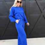 HYFVE Bottoms - Pants Elastic Waist Wide-Leg Pants In Blue