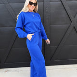 HYFVE Bottoms - Pants Elastic Waist Wide-Leg Pants In Blue