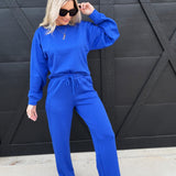 HYFVE Bottoms - Pants Elastic Waist Wide-Leg Pants In Blue