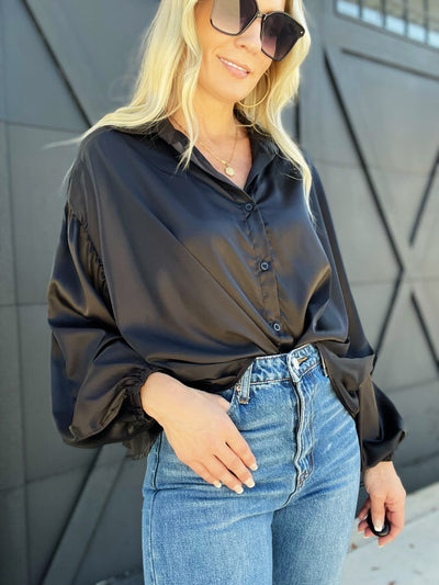 The Bridgetons Oversized Top-Black - Infinity Raine