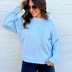 HYFVE Tops - Sweaters Crew Neck Sweater In Ice Blue