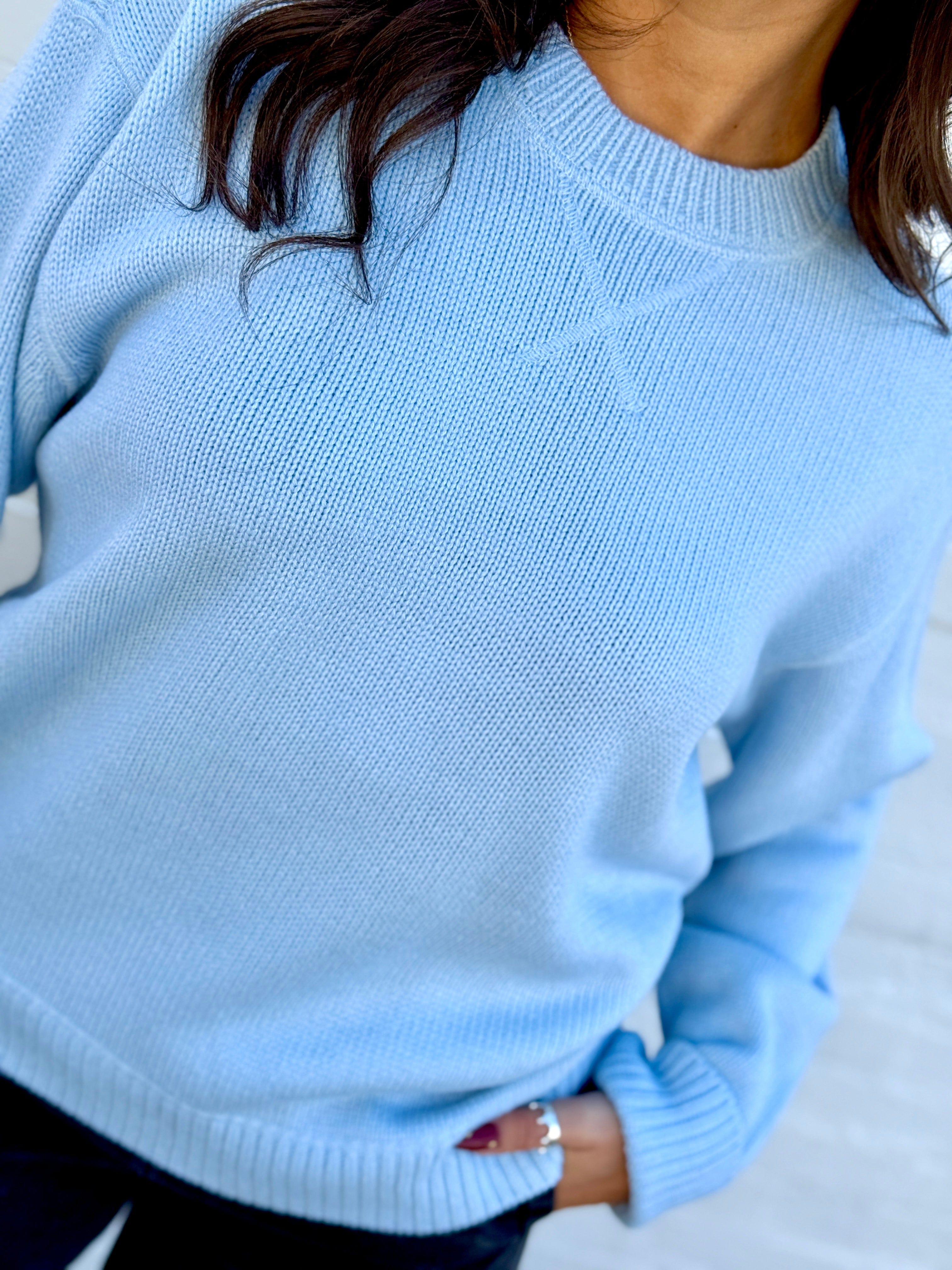 HYFVE Tops - Sweaters Crew Neck Sweater In Ice Blue