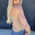 HYFVE Tops - Tanks Mineral Washed Tank Top In Taupe
