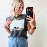 Iconic Marfa Boxy Tank In Washed Grey - Infinity Raine
