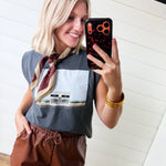 Iconic Marfa Boxy Tank In Washed Grey - Infinity Raine