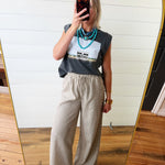 Iconic Marfa Boxy Tank In Washed Grey - Infinity Raine