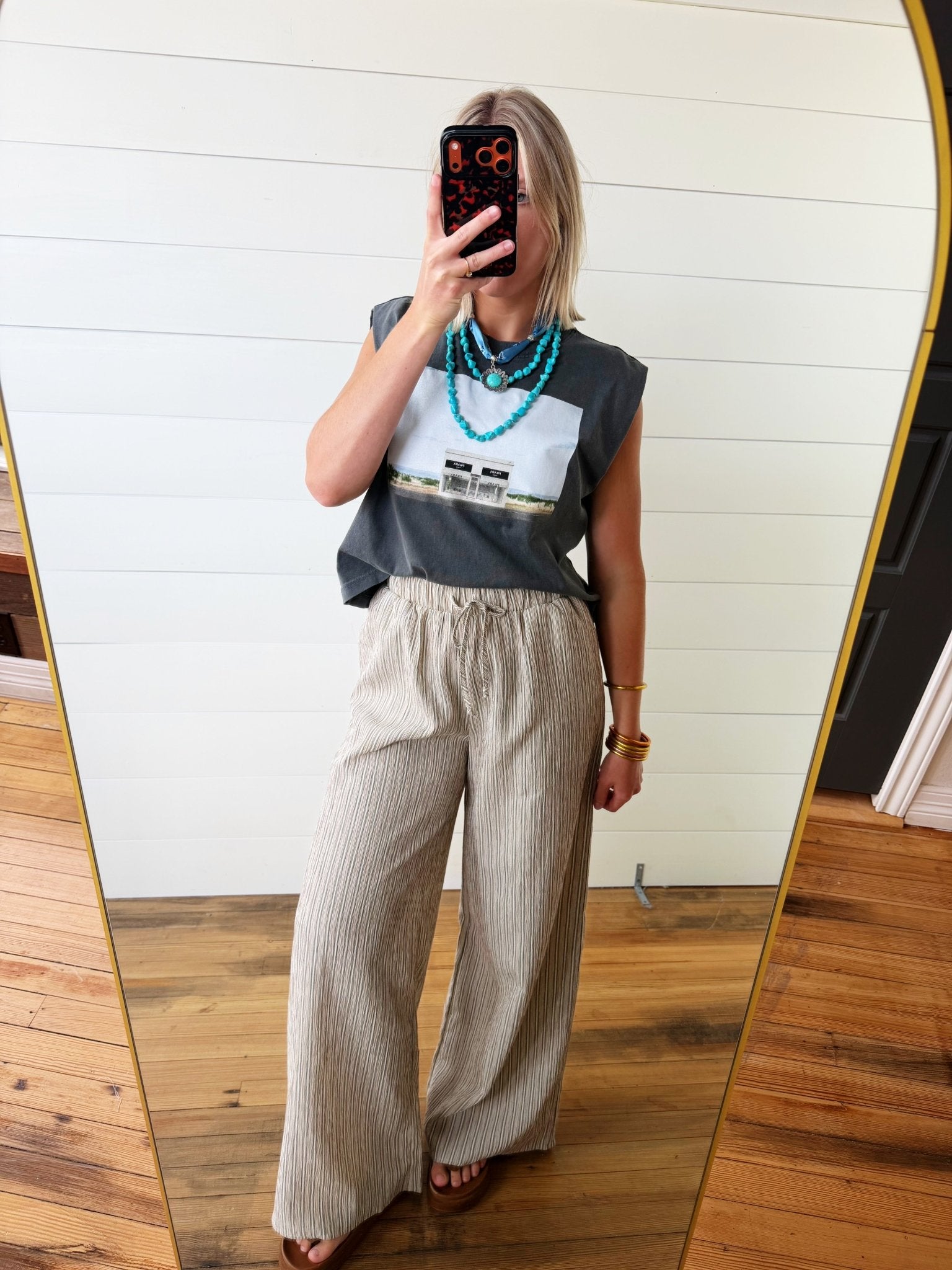Iconic Marfa Boxy Tank In Washed Grey - Infinity Raine