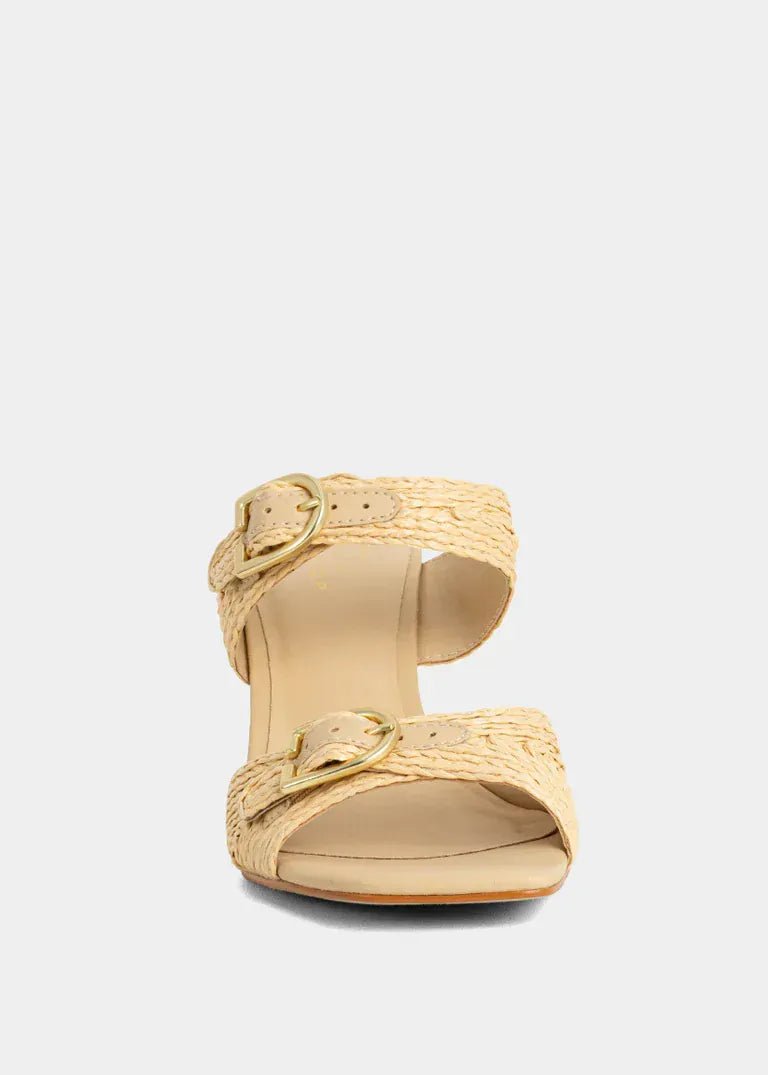 Ignacia Wedge Sandal In Natural Woven - Infinity Raine
