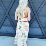 illa illa Sets Vacation Halter Top And Skirt Set In Cream Multi
