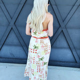 illa illa Sets Vacation Halter Top And Skirt Set In Cream Multi