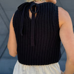 Chunky Twofer Sweater Midi Dress In Black - Infinity Raine