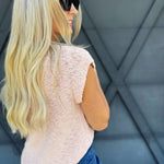 Slub Textured One Shoulder Top In Blush - Infinity Raine