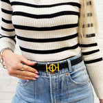 INFINITY RAINE Accessories - Belts Lux Gold Detail Belt In Black 44451318