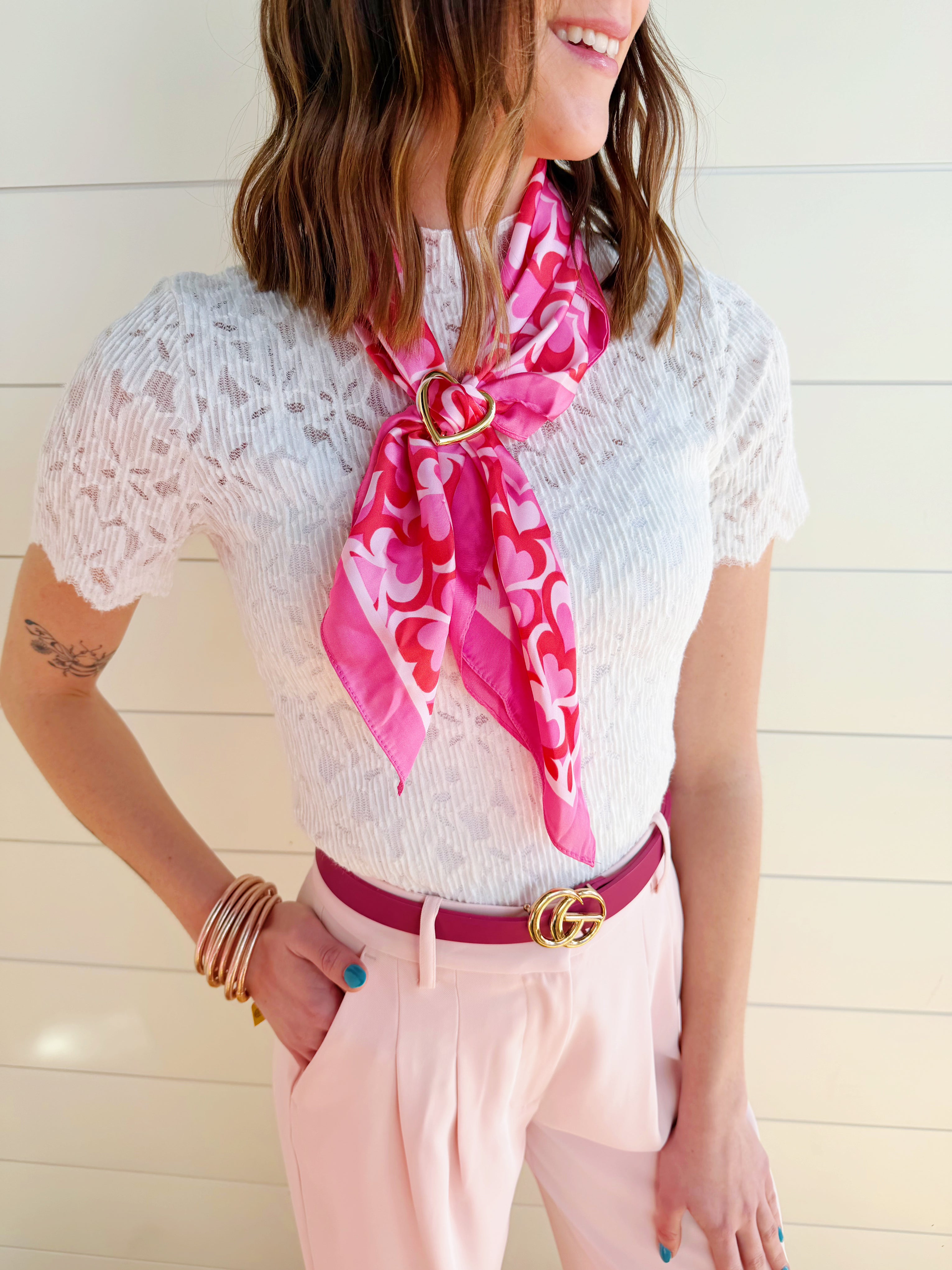 Chic Accent Scarf- Abstract Heart - Infinity Raine