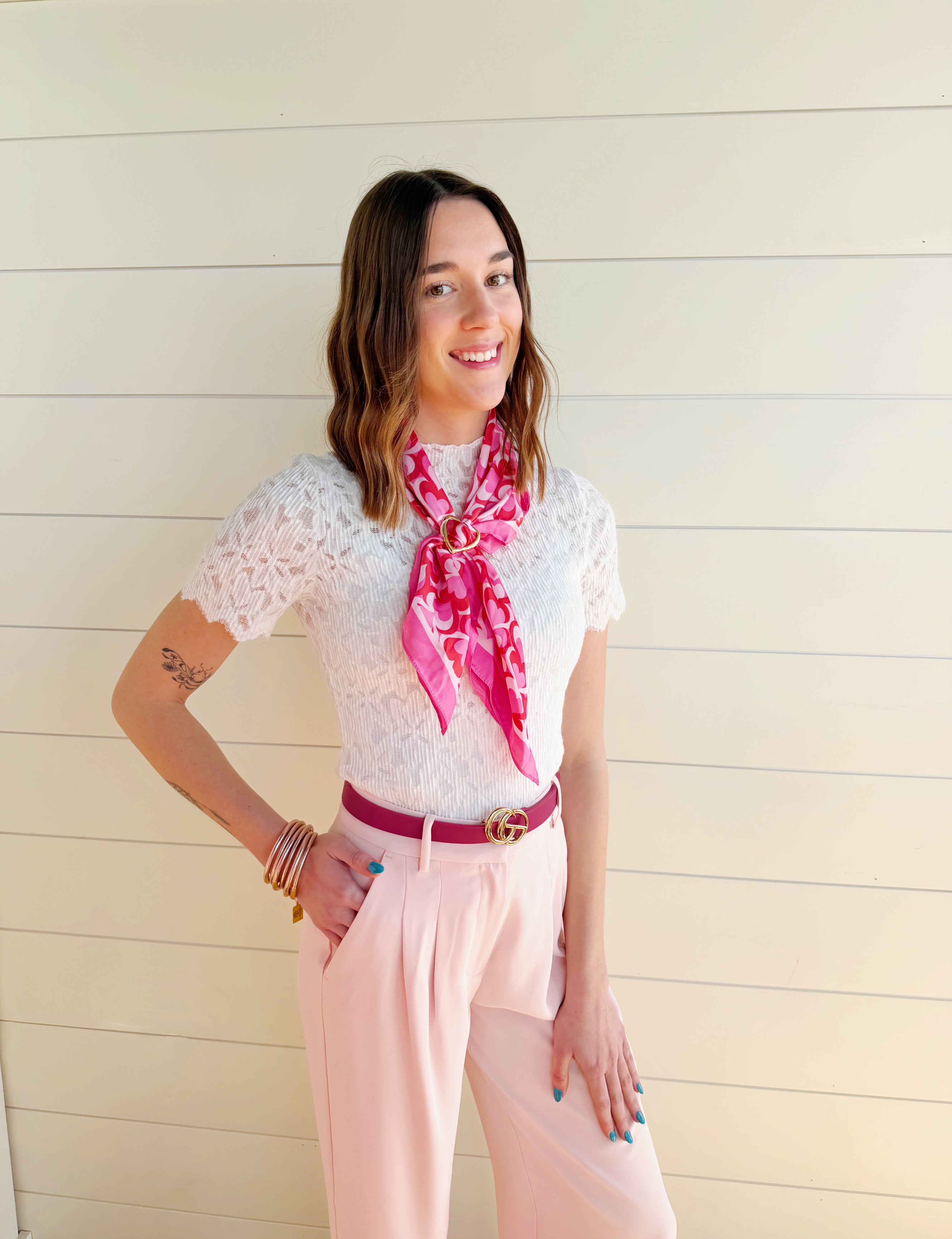 Infinity Raine Accessories - Gloves & Scarves Chic Accent Scarf- Abstract Heart 44942838