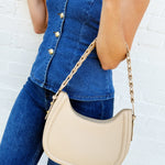 Braided Shoulder Bag In Nude - Infinity Raine