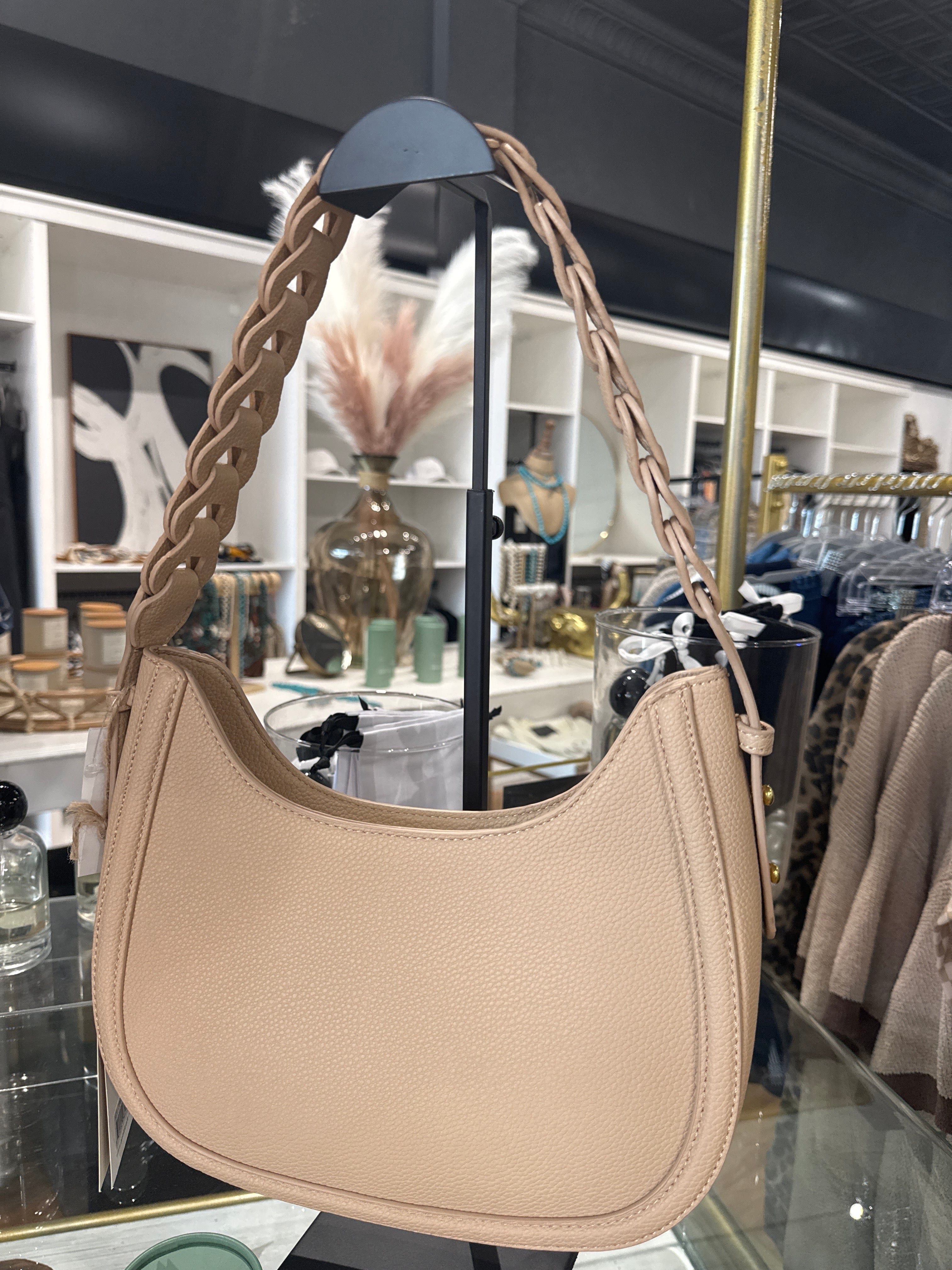 Infinity Raine Bags - Purses & Handbags Braided Shoulder Bag – Nude