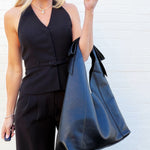 INFINITY RAINE Bags - Purses & Handbags Faux Leather Hobo Bow Bag In Black 92177398